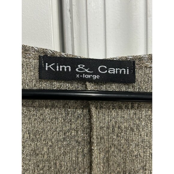 Kim & Cami Metallic Knit Dolman Sleeve Top Sz X-Large - Picture 5 of 10